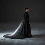 Avant-Garde Cape Of Woven Starlight And Matte-Black Carbon Fiber | Trending Image Prompt