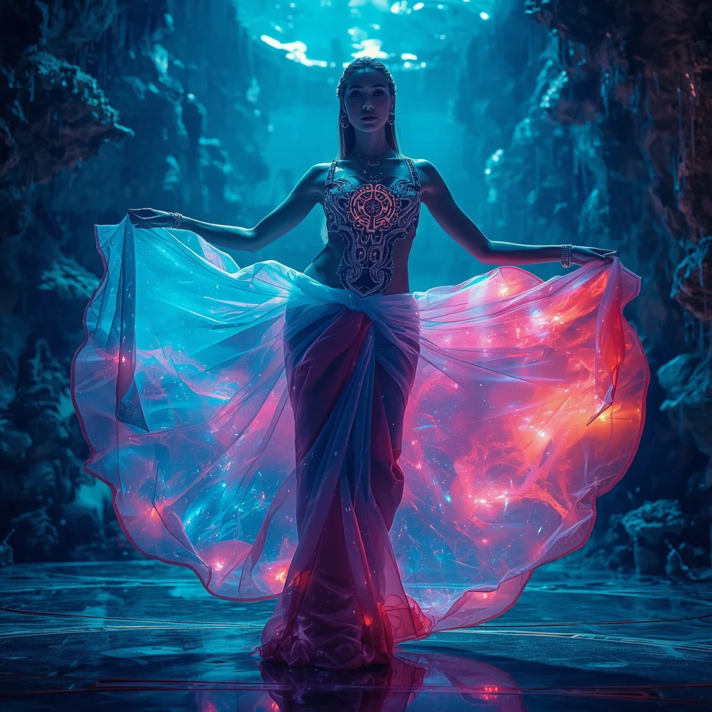 Biomech Crystal Plasma Ocean Void Saree with Living Galaxy Engine Core | traditional saree prompt for instagram — AI image prompt