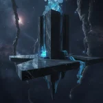 Floating Temple Of Liquid Mercury And Levitation Crystals | prompt seen